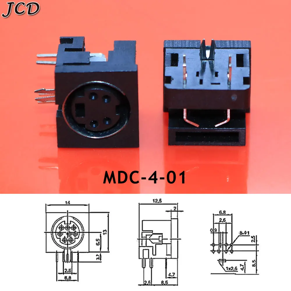 JCD Mini DIN Female Socket 4/5/6/8/9/10 Pin Connector PS2 Circular DIN Micro Jack Terminal PCB Chassis Audio Video Plug Adapter images - 6