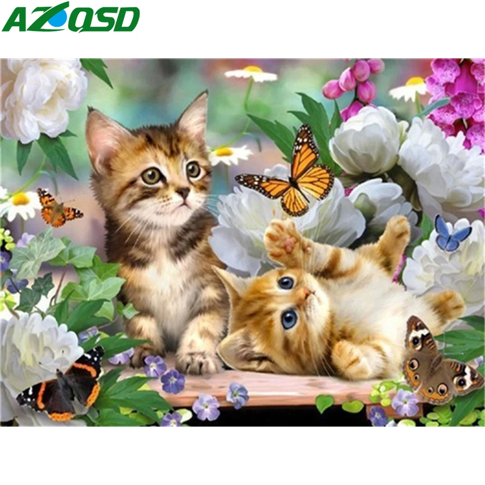 AZQSD 5D DIY Daimond картина мозаика животное полное квадратное сверло Алмазная вышивка