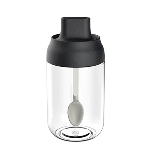 B Condiment bottle Кухонная стеклянная бутылка-органайзер для специй, для хранения масла, соли, меда, для приготовления пищи, коллекция приправ, щетка, ложка, банка, аксессуары, принадлежности - Цвет: B Condiment bottle