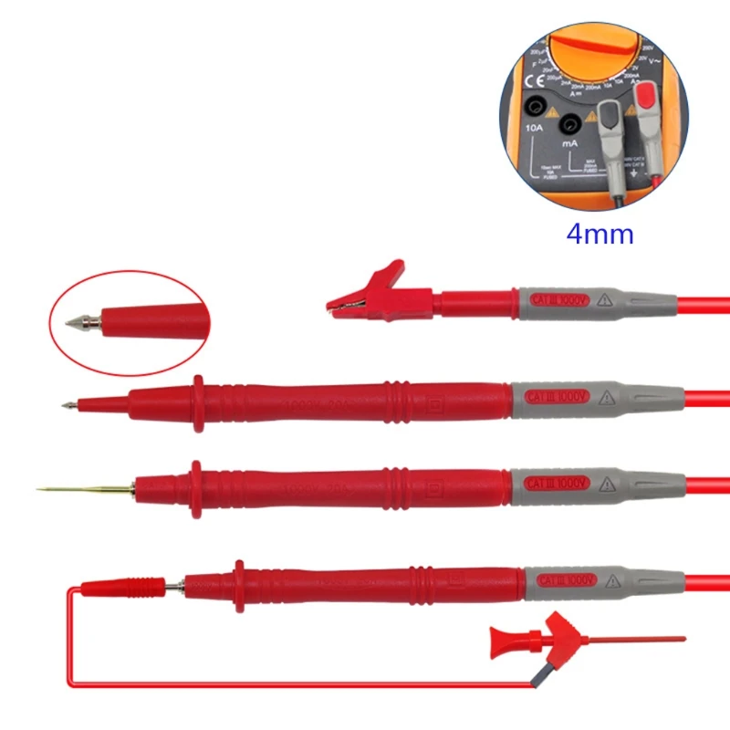 

Multi-function Exchangeable Needle Multimeter Pen Fish Clip Test Line Clamp Pointer Digital Multimeter Special Tip for X37B