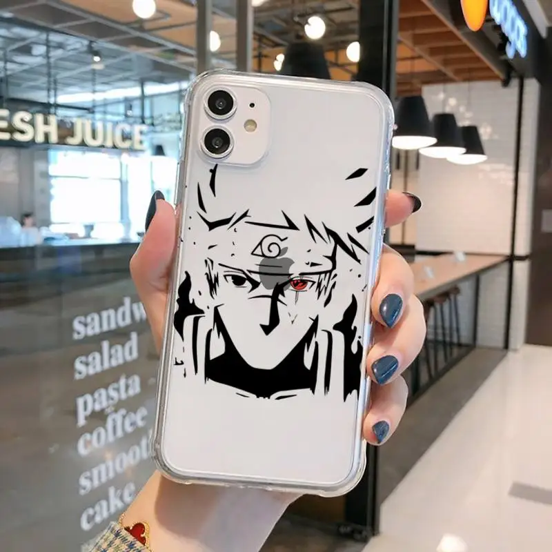 

naruto kakashi Phone Case Transparent for iPhone 11 12 mini pro XS MAX 8 7 6 6S Plus X 5S SE 2020 XR