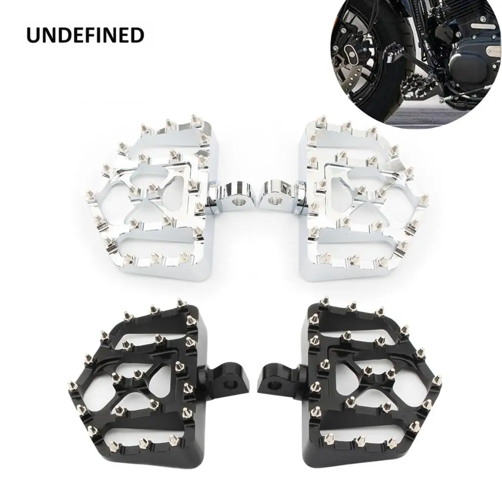 

Motorcycle Foot Pegs MX Offroad Wide Fat Floorboards Footrests Pedals For Harley Sportster XL 883 1200 Touring Dyna FXDF Softail