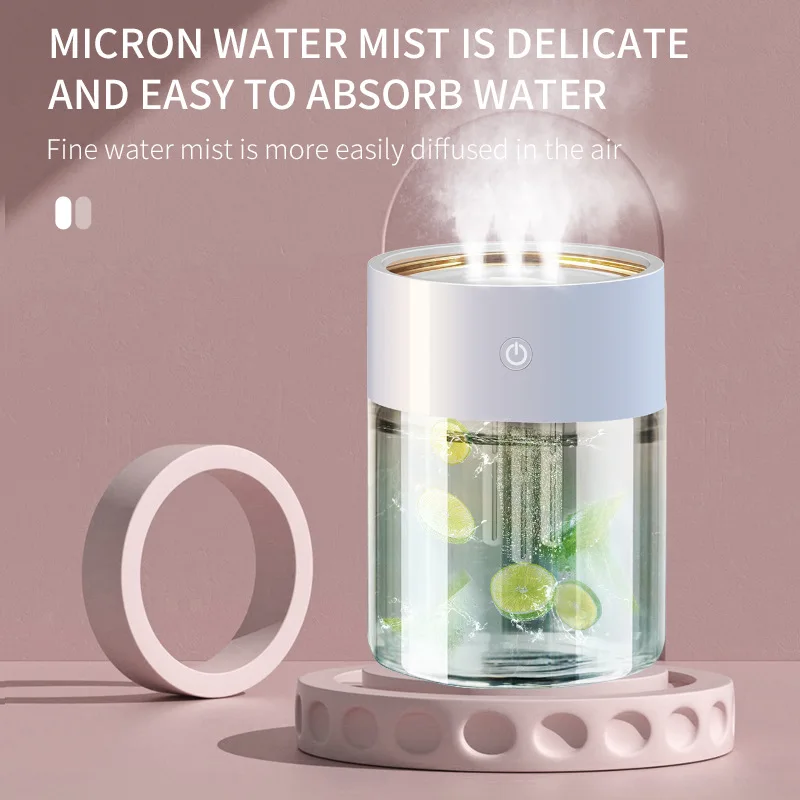 

Увлажнитель-Ароматизатор воздуха ультразвуковой с сисветодиодный лампой, 2000 мл