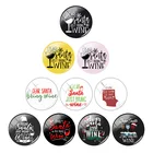 TAFREE Dear Santa Bring Wine Christmas 12151618202530 мм стеклянные кабошоны с плоским основанием для изготовления ювелирных изделий своими руками 10 шт.лот