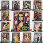 Художественный постер на холсте с изображением Моны Лизы и граффити обнаженные женщины, абстрактная поп-уличная Настенная картина, картина для комнаты, домашний декор, настенные картины