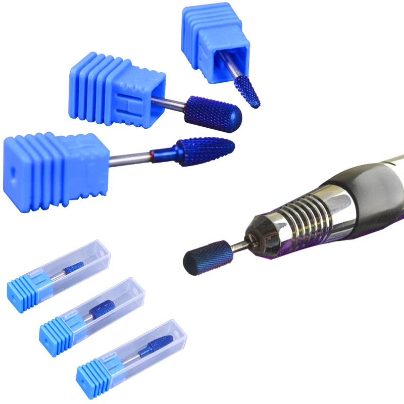 1 шт. синие вольфрамовые твердосплавные фрезы с нано покрытием круглое сверло для