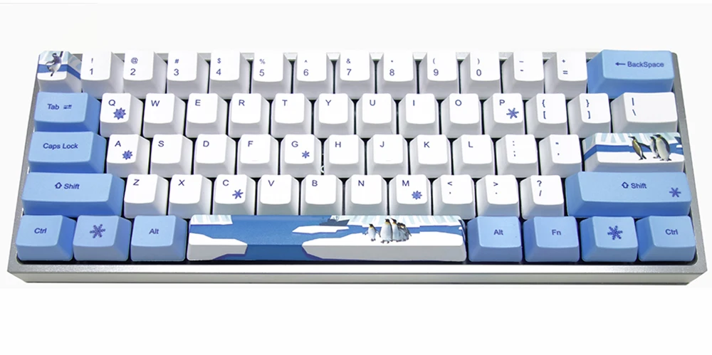 GH60 клавиатура DIY анодированный алюминиевый чехол боковой блеск через корпус тяжелый чехол QMK программа для 60% механическая клавиатура