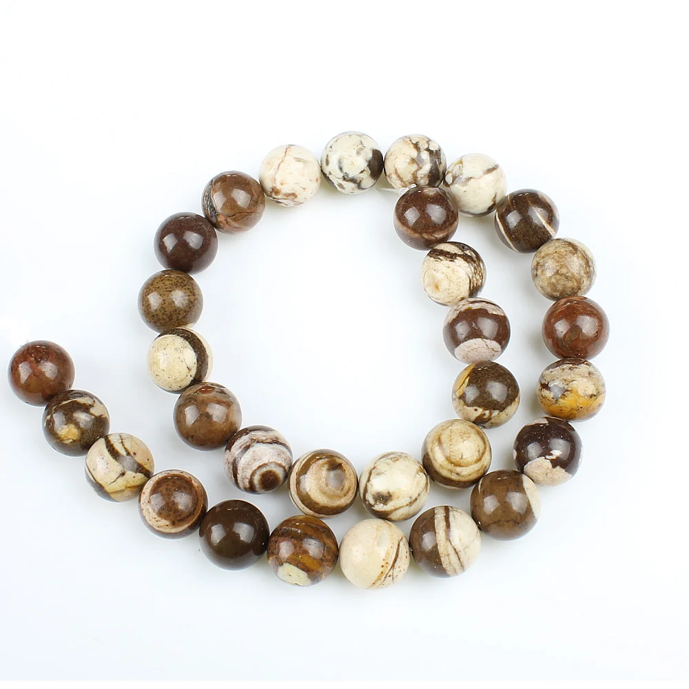 Натуральный камень австралийская Зебра круглые бусины россыпью для мужчин и