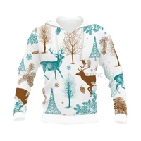 wholesale hunting graphic spring autumn winter hip hop casual deer 3d print hoodie polyester v12