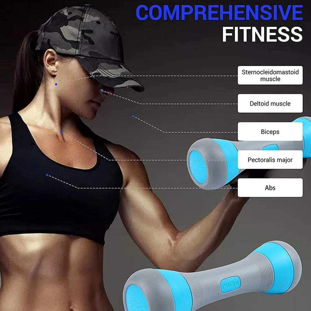 

2PCS Exercise Fitness Dumbbells Anti-skid Safe Neoprene Hand Weights Dumbbells Training Equipment Accessories