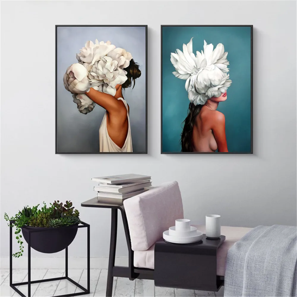 Эстетичные Цветочные плакаты и принты в стиле Харадзюку Картина на холсте