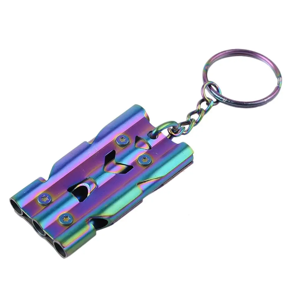 

150dB 3 Tube Outdoor Survival Sport Referee Pet Training Stainless Steel Whistle for outdoor sport camping hunting survival tool