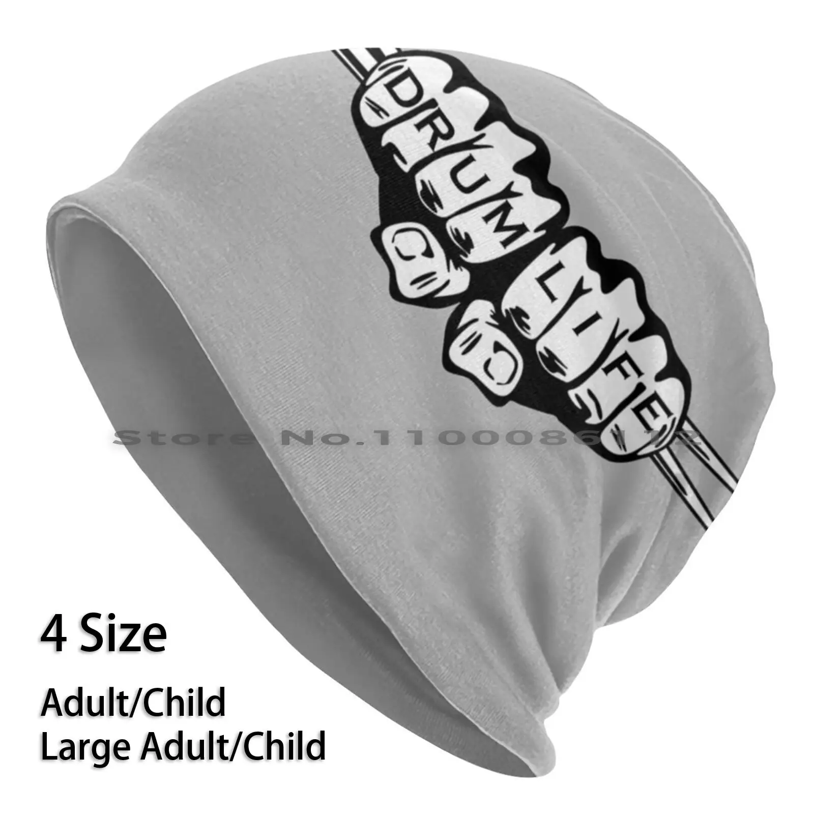 

Drum Life Drummer Design Beanies Knit Hat Musician Funny Percussion Drumming Bands Cool Cute Drummers Drumsticks Heavy Metal