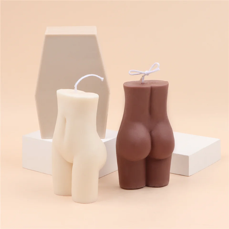 

Big Size Hip Lady Torso Body Shape Silicone Candle Mold Butt Human Ass Plump DIY Aroma Plaster Decor Resin Buttock Art Craft