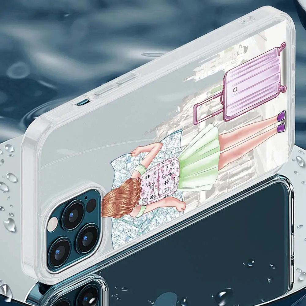 

Phone Case For iPhone 11 Pro Shell For iphone 12 Pro Max 7 8 Plus SE 2020 X XR XS Soft Matte Cover Travel Girls Bff Best Friends