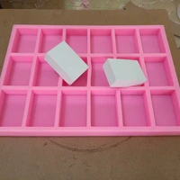 15cavity rectangle shaped cutsom soap molds sturdy but flexible soap making mold customized easy demould soap mould tools