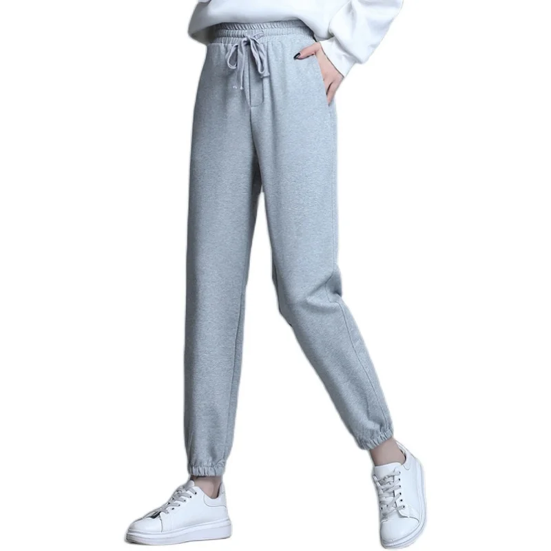 

New Elegant Fashion Women Autumn Winter Sweatpants Lady Pants Plus Velvet Loose Pants All-match Casual Sweatpants