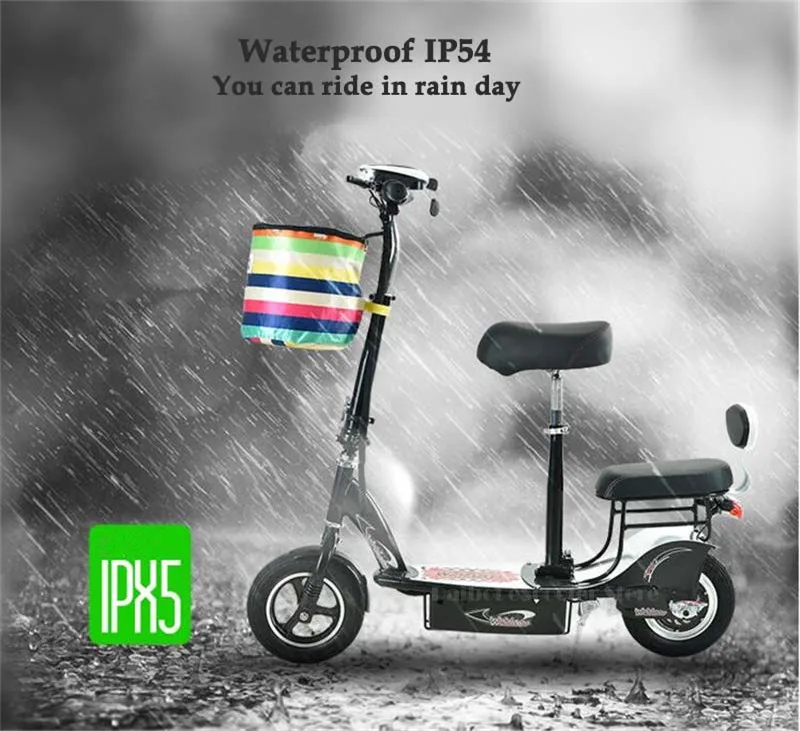 Мини электрический велосипед два колеса электрические скутеры 10 дюймов один