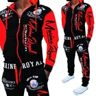 Мужской спортивный костюм ZOGAA, комплект из 2-х предметов, кофта и брюки с надписью, строгий костюм для бега
