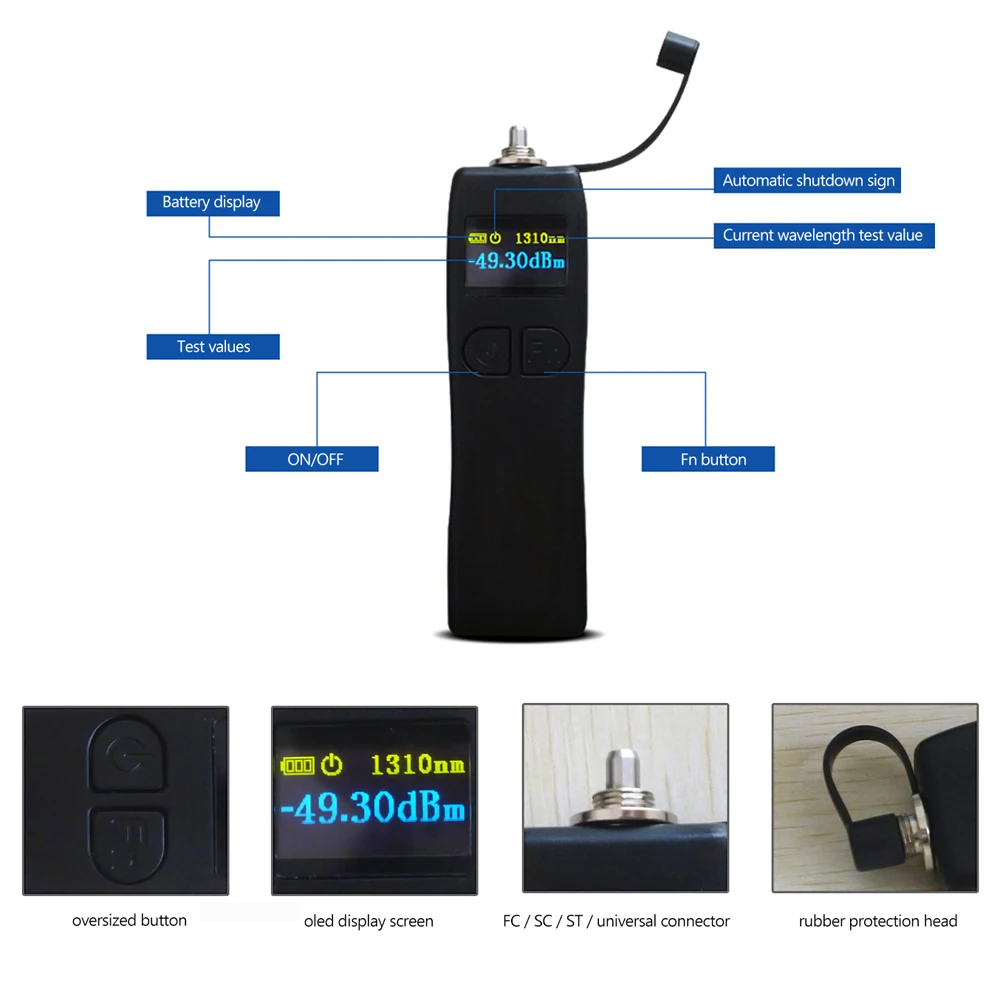 YJ-320A портативный мини волоконно-оптический измеритель мощности ручной 6 длин