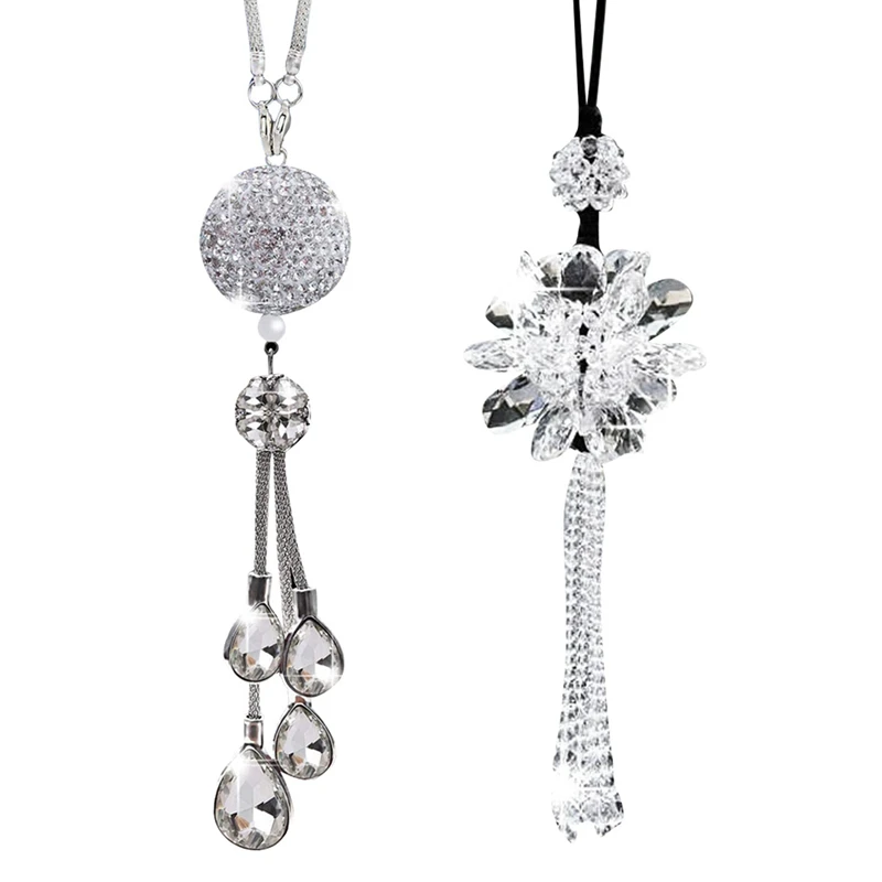 

С украшением в виде кристаллов с цветочным узором с орнаментом для машины для автомобиля подвеска для зеркала заднего вида кулон