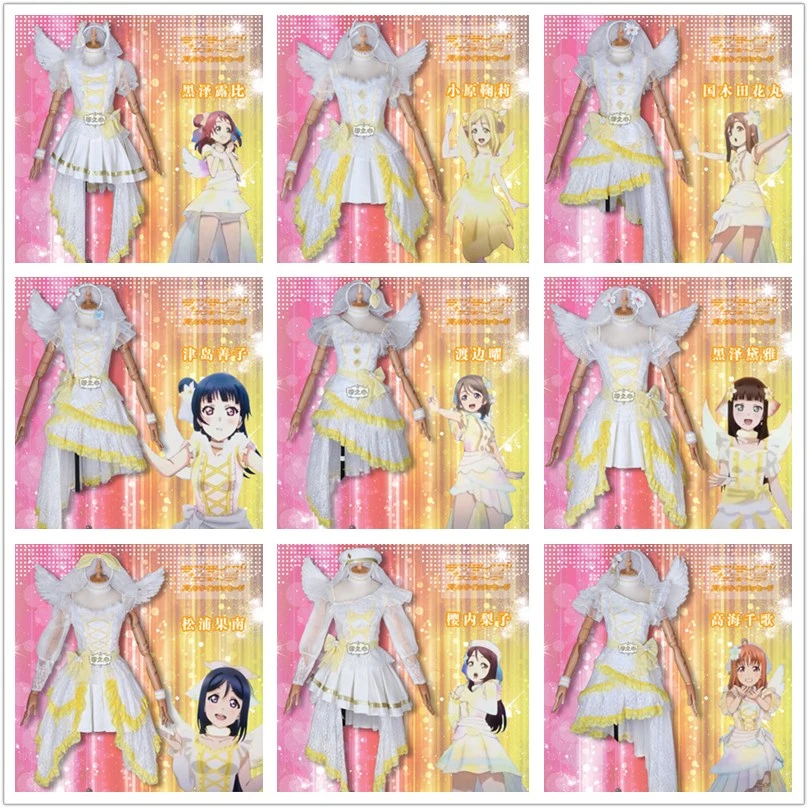 

Anime Lovelive Sunshine!!Aqours All Members Takami Chika Riko Christmas Gekijouban Next SPARKLING Cosplay Costume Lolita Uniform