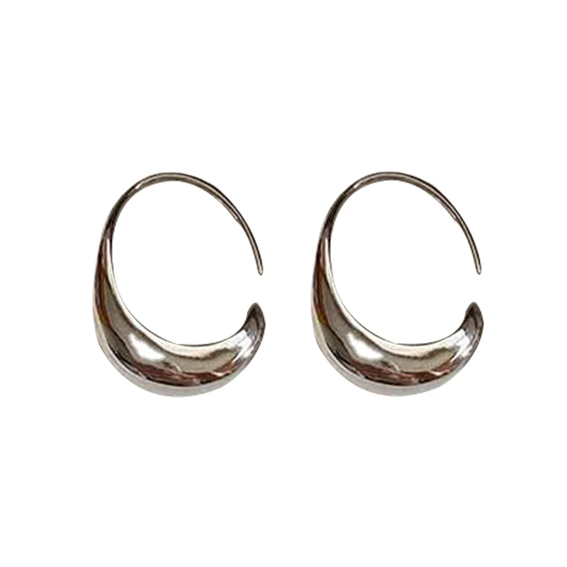 

C Shape Earrings for Women Trendy Gold Silver Piercing Drop Earring Korean Fashion Geometric Jewelry Wedding Party Accessories