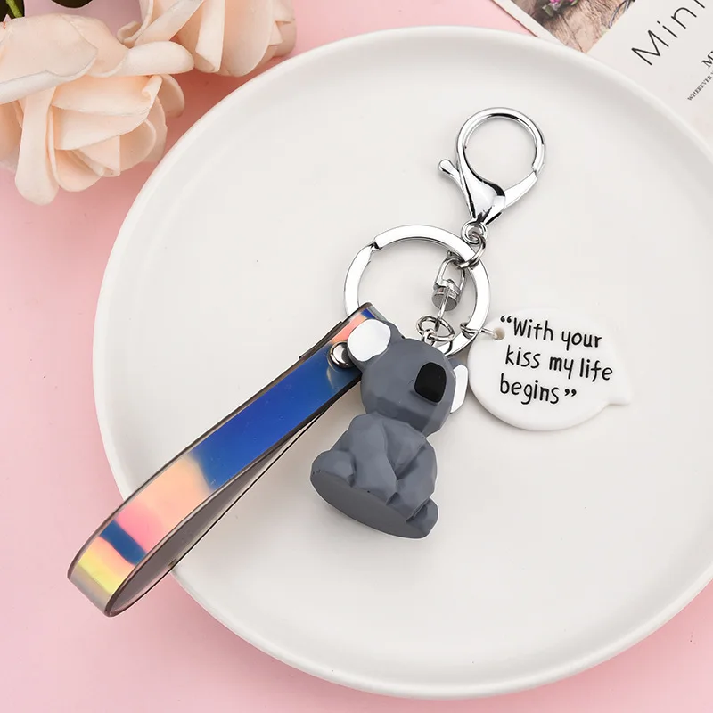 Мультяшный милый динозавр кролик брелок с лисой панда игрушечная кошка