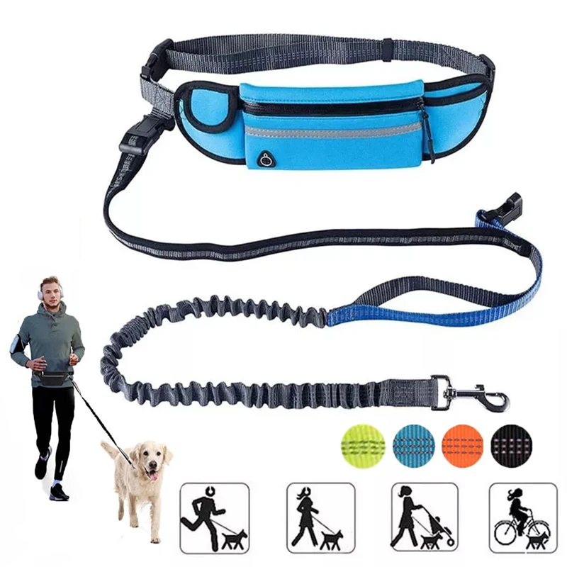 

Running Dog Leash Adjustable Waist Leashes Traction Belt Rope Nylon Hand Freely Pet Products Dogs Harness Collar Jogging Lead