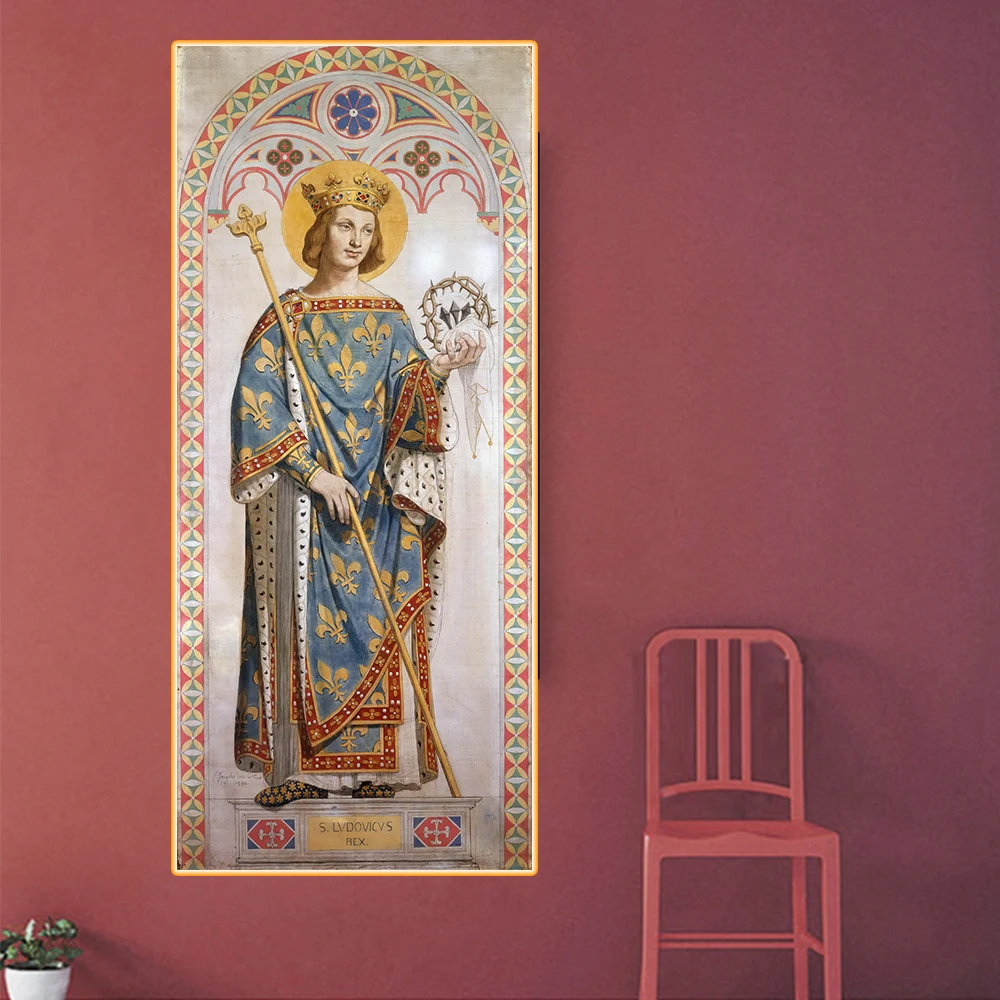 Citon Ingres 》 Saint Louis King of France картина маслом на холсте всемирно известная современное