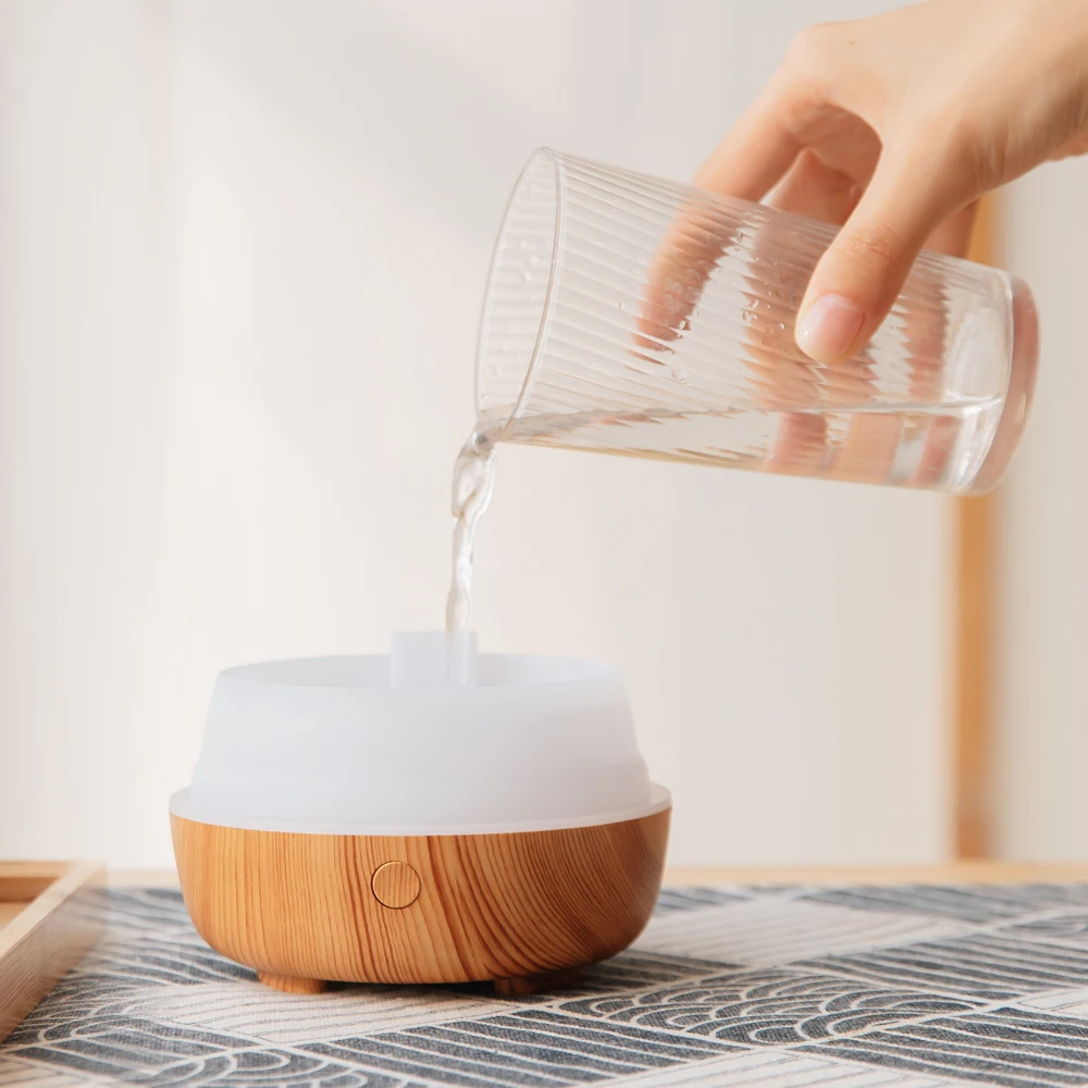 

DOZOKA 180ML USB Aromatherapy Diffuser Ultrasonic Humidifier Wood Grain Aroma Diffuser Dry Mist Humidification For Office Home