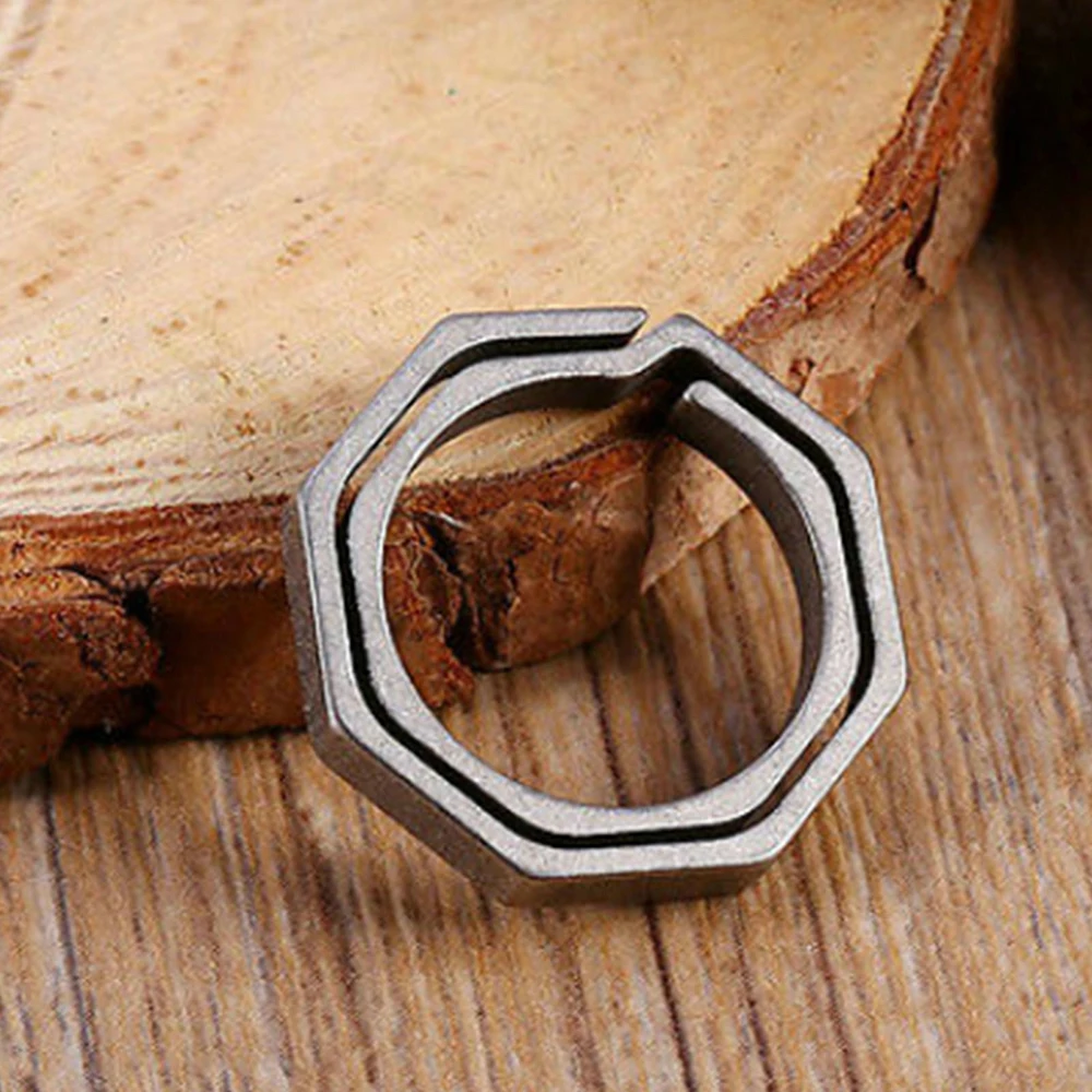 Подарок на день рождения 20 мм титановый брелок для ключей EDC TC4 медный ручной