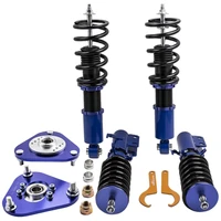 4pcs coilover 2pcs camber plate for toyota celica 2000 2006 suspensions kit coil springs non adjustable damper shock struts