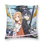 Мягкая декоративная наволочка из аниме Искусство Онлайн с изображением меча, декоративная наволочка Сан-Кирито и Асуна, наволочка 40x40, наволочка для гостиной