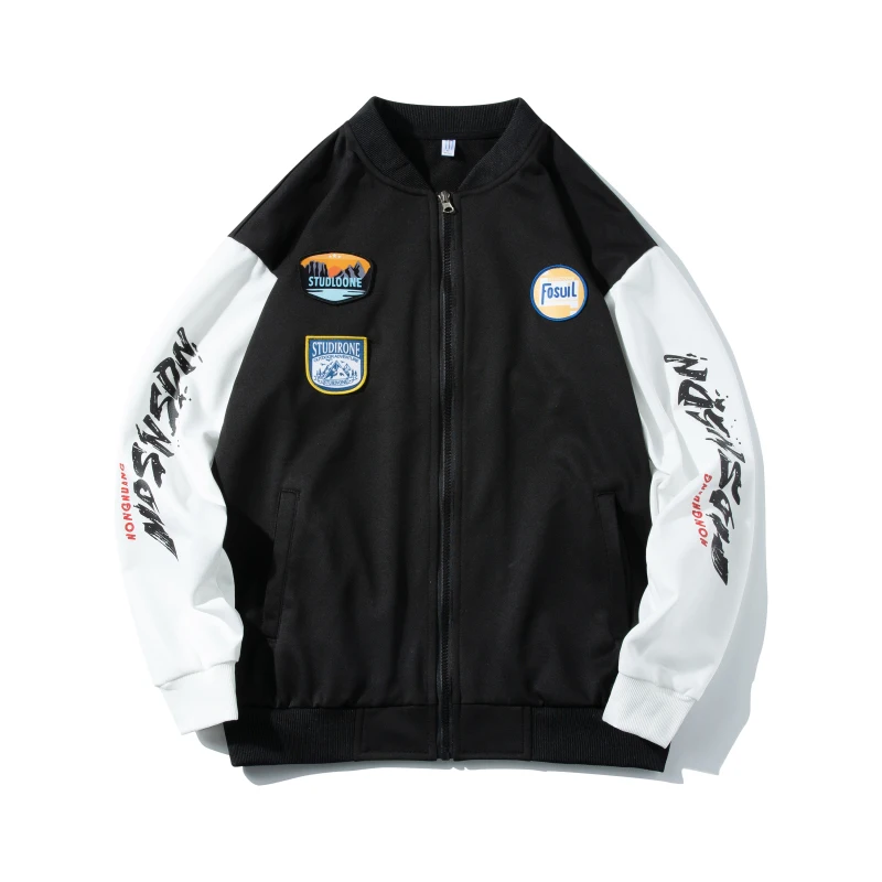 Мужские Бейсбольные куртки куртки-бомберы в японском стиле уличные Харадзюку с