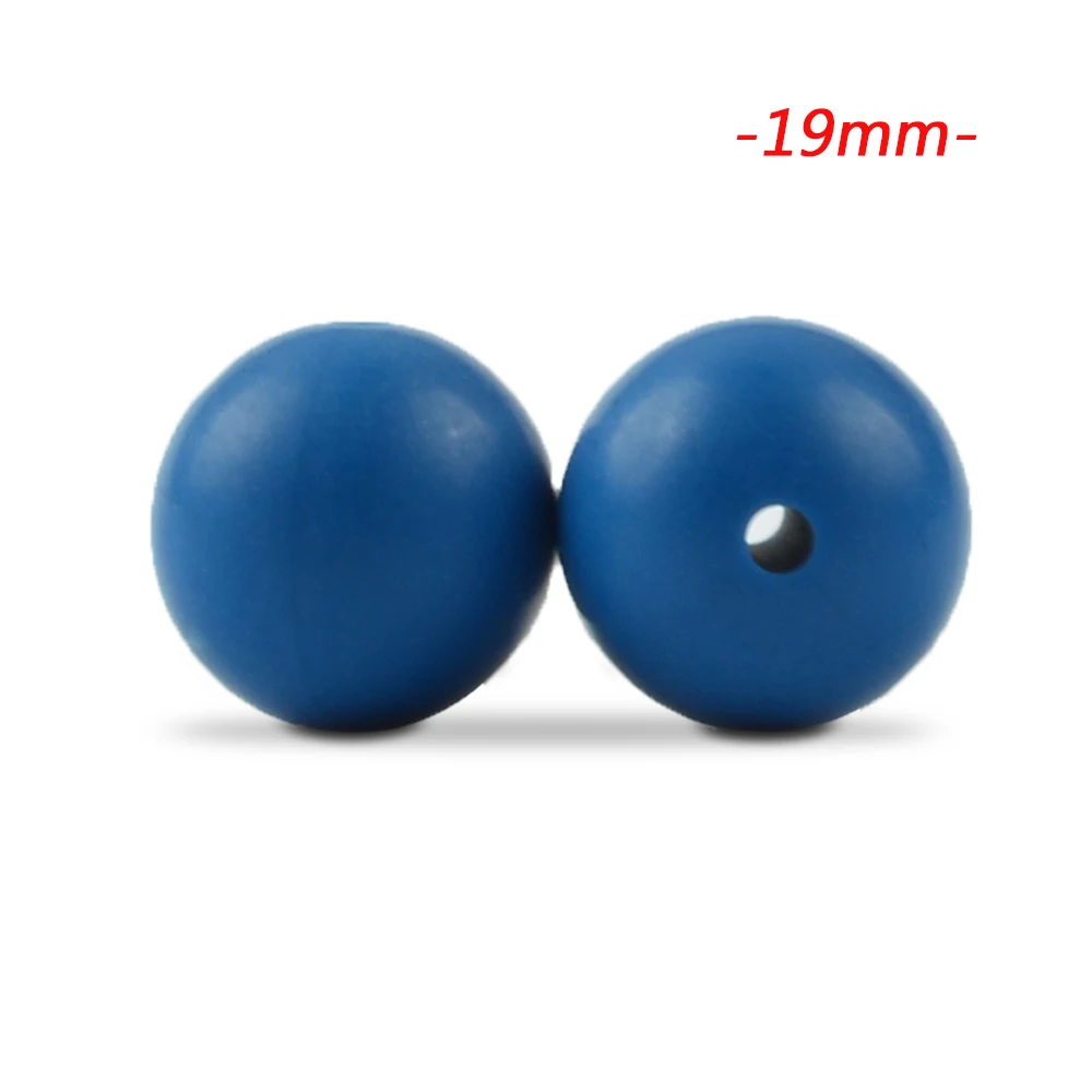 vivid blue Горячие 19 мм круглые 50 шт силиконовые бусины для прорезывания зубов для ребенка BPA безопасные DIY силиконовые бусины - Цвет: vivid blue
