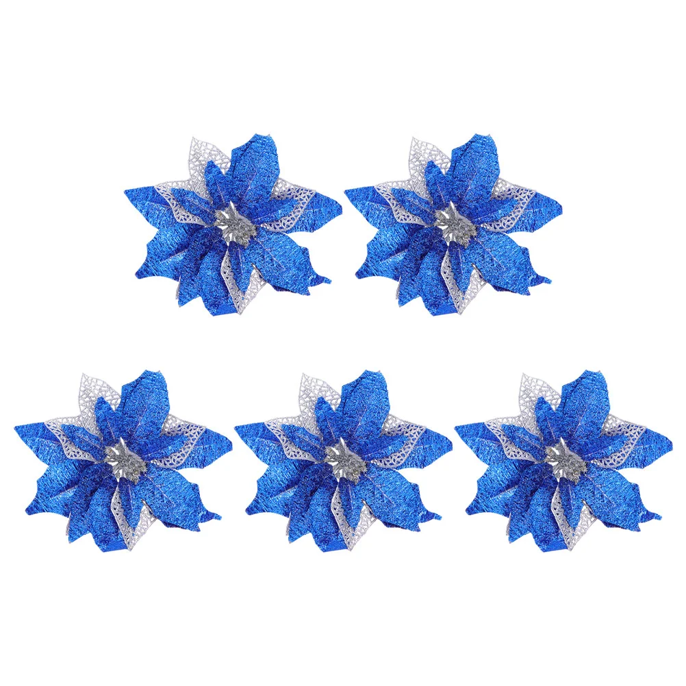 

5Pcs Christmas Flowers Decoration Artificial Flowers Exquisite Flowers Ornaments