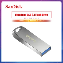 SanDisk Original Pen drive Ultra Luxe USB3.1 Flash Drive Stick CZ74 128G 64G 32G 16G 256G Pendrive Support Official Verification