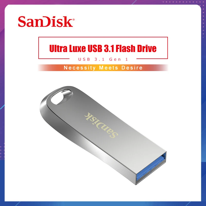 SanDisk оригинальный флеш накопитель Ultra Luxe USB3.1 CZ74 128G 64G 32G 16G 256G Pendrive поддержка