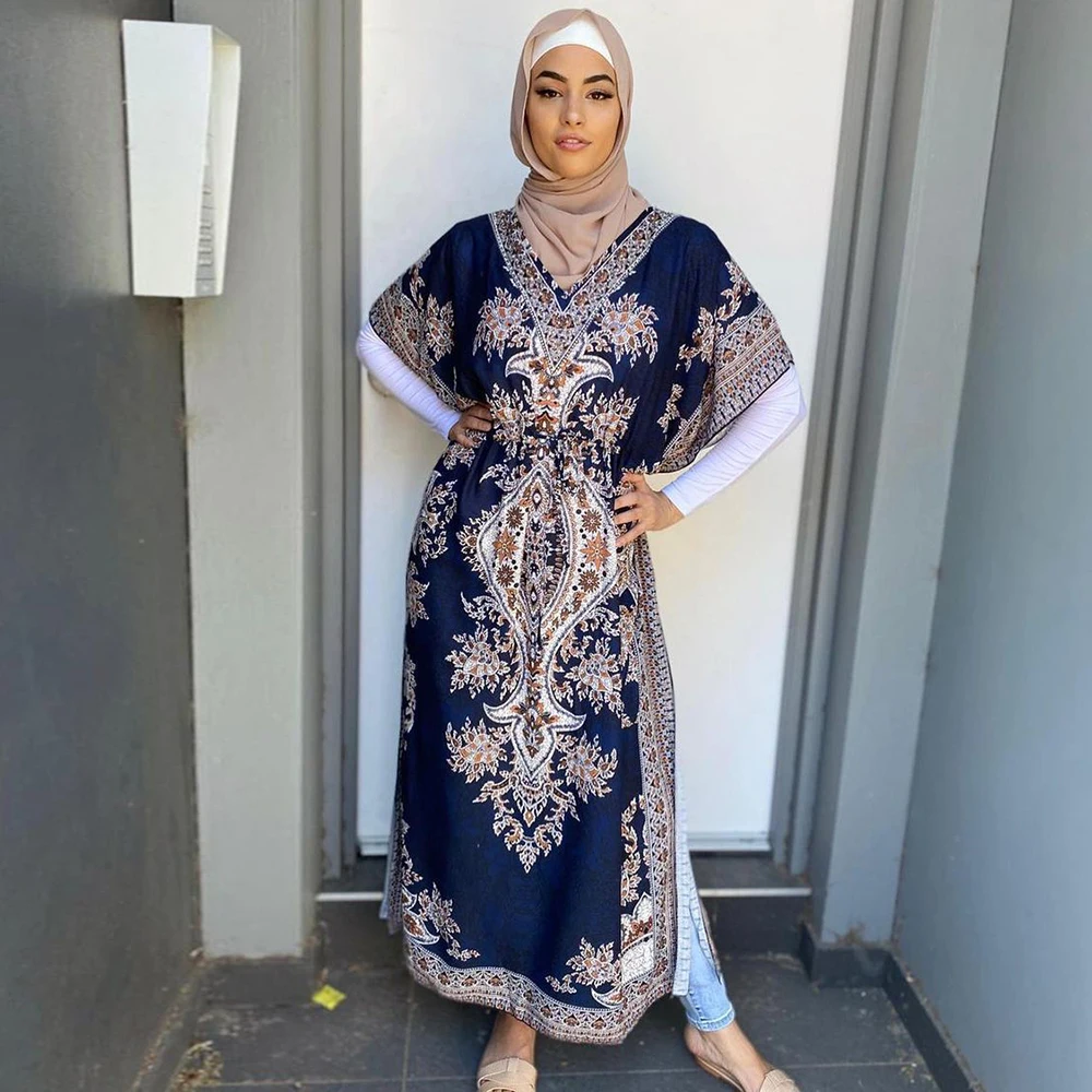 Рамадан ИД Мубарак Абая Дубай Турция мусульманская модный хиджаб Maxi платье для женщин одежда халат ансамбль Femme мусульманских
