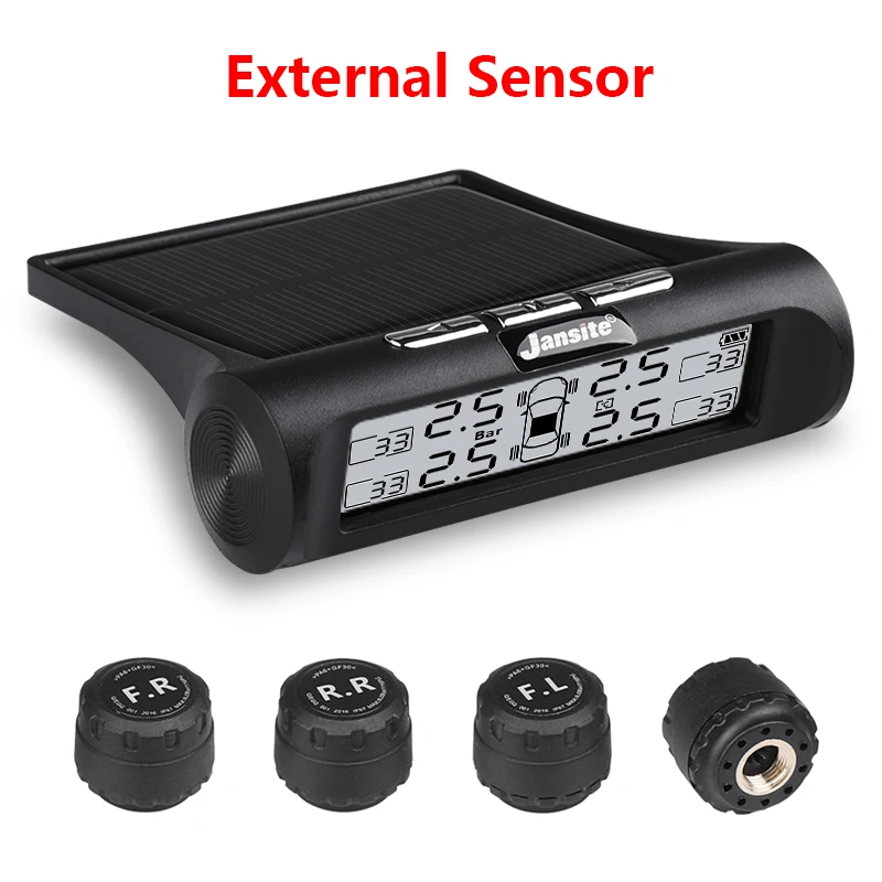 External sensor Новое обновление USB или солнечная зарядка TPMS 4 шины автомобиля система контроля давления в шинах Беспроводная Автоматическая сигнализация мониторинг в реальном времени - Тип: External sensor