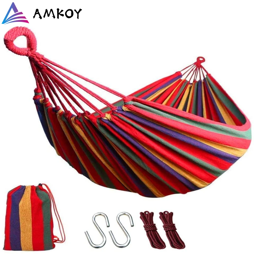 Качественный плотный парусиновый гамак с качелями для сада улицы двух человек