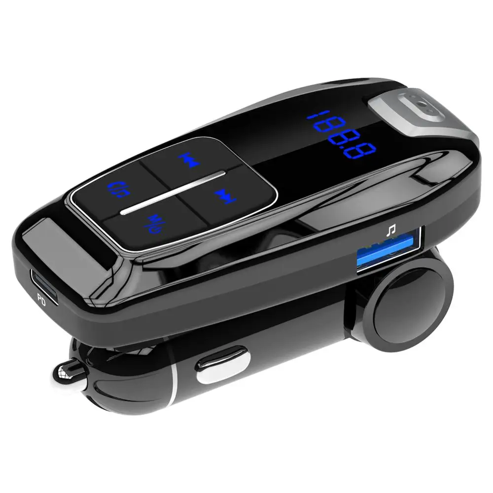 Новинка Bluetooth 5 0 FM передатчик гарнитура прикуриватель автомобильный комплект