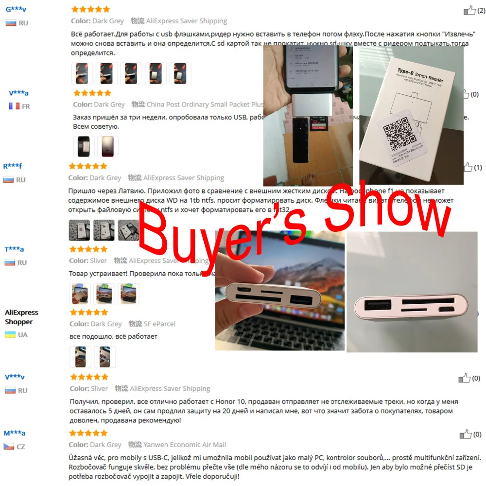 

C HUB OTG Sim CF SD TF Card Reader Adapter Converter for MacBook Air Samsung Galaxy Note 8 S8 Accessories