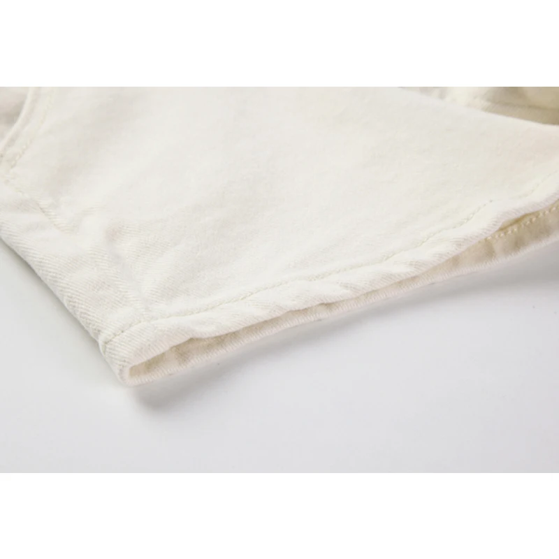 

Women's High Waist Short Denim Pants Sexy Streetwear White&Black Elegant Crop Wrap Jeans 2021 Summer Korean Bodycon Tide Pants