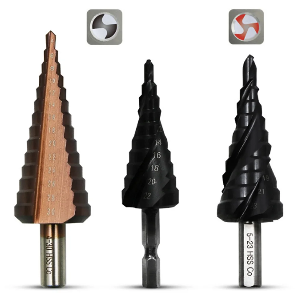 

Tialn Spiral Three-Blade Step Drill 15th Grade High Speed Steel Cobalt Containing Triangular Handle Bit Stainless Steel