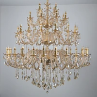 baroque villa hall special engineering lighting building crystal chandelier hotel lobby staircase chandelier customization