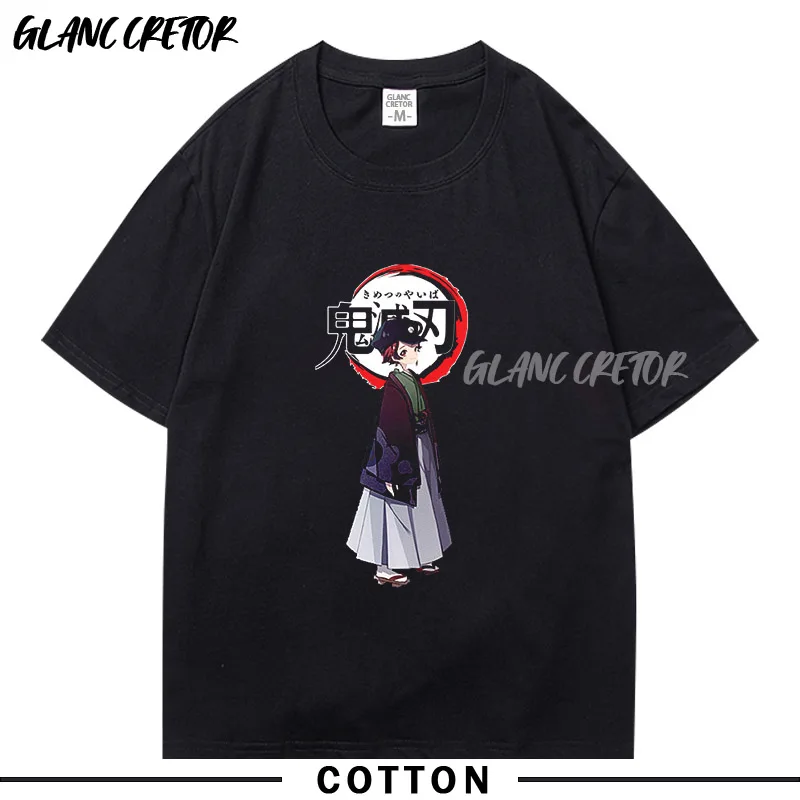 

2021 Cool Japanese Anime T Shirt Men Demon Slayer Funny Cartoon T-shirt Harajuku Graphic Tshirt Hip Hop Top Tees Male
