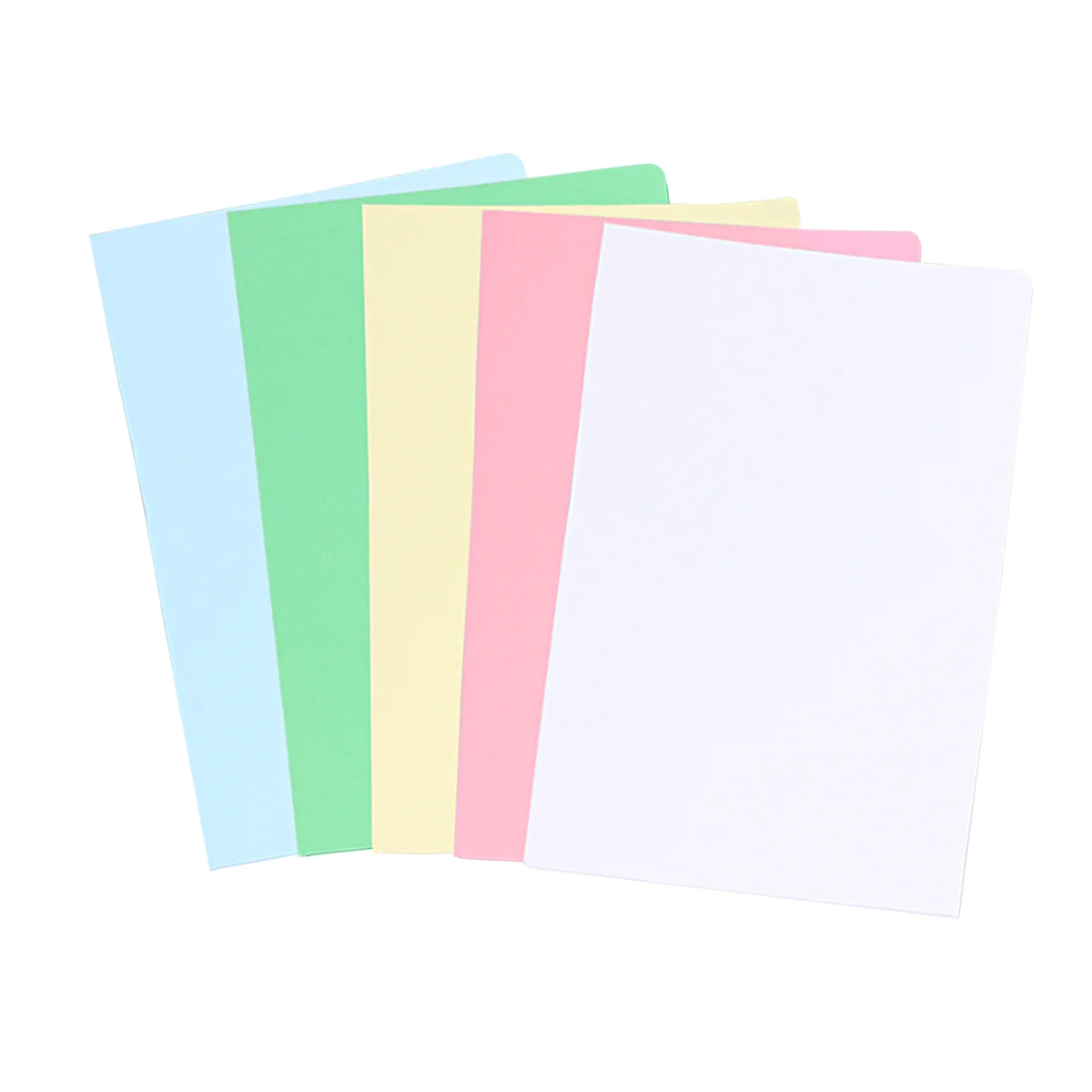 

5 шт., Разноцветные бумажные папки A4 для документов, 2 кармана