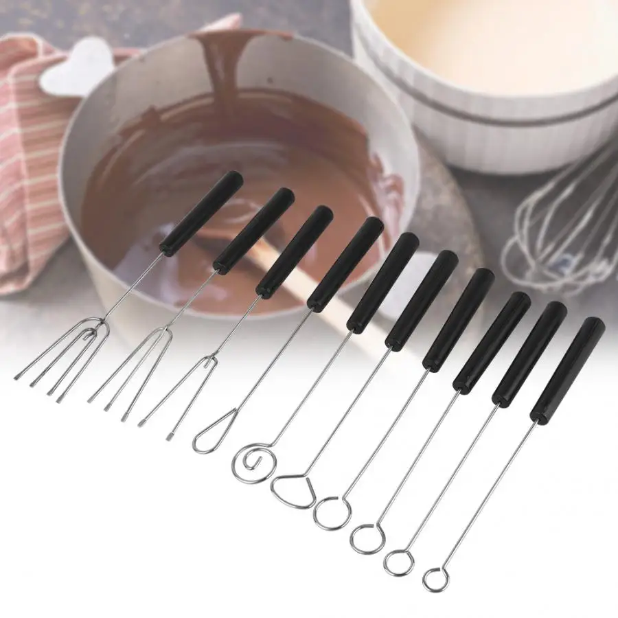 10 шт. шоколад легкий вилка Нержавеющая сталь торт инструмент ручка горячий